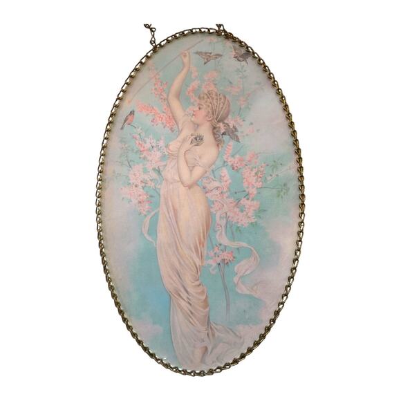 Vintage Anheuser-Busch Advertising Four Seasons Fair Maiden Framed Art - Picture 9 of 11